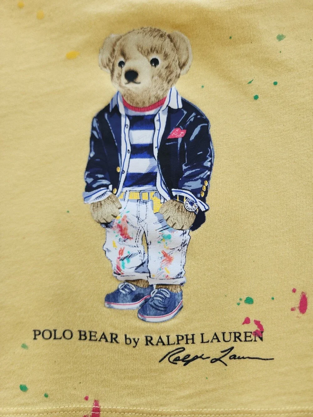 Ralph Lauren Baby 3M Polo Bear Shirt & Gray Polo Top Bundle Boys 2 Pc
